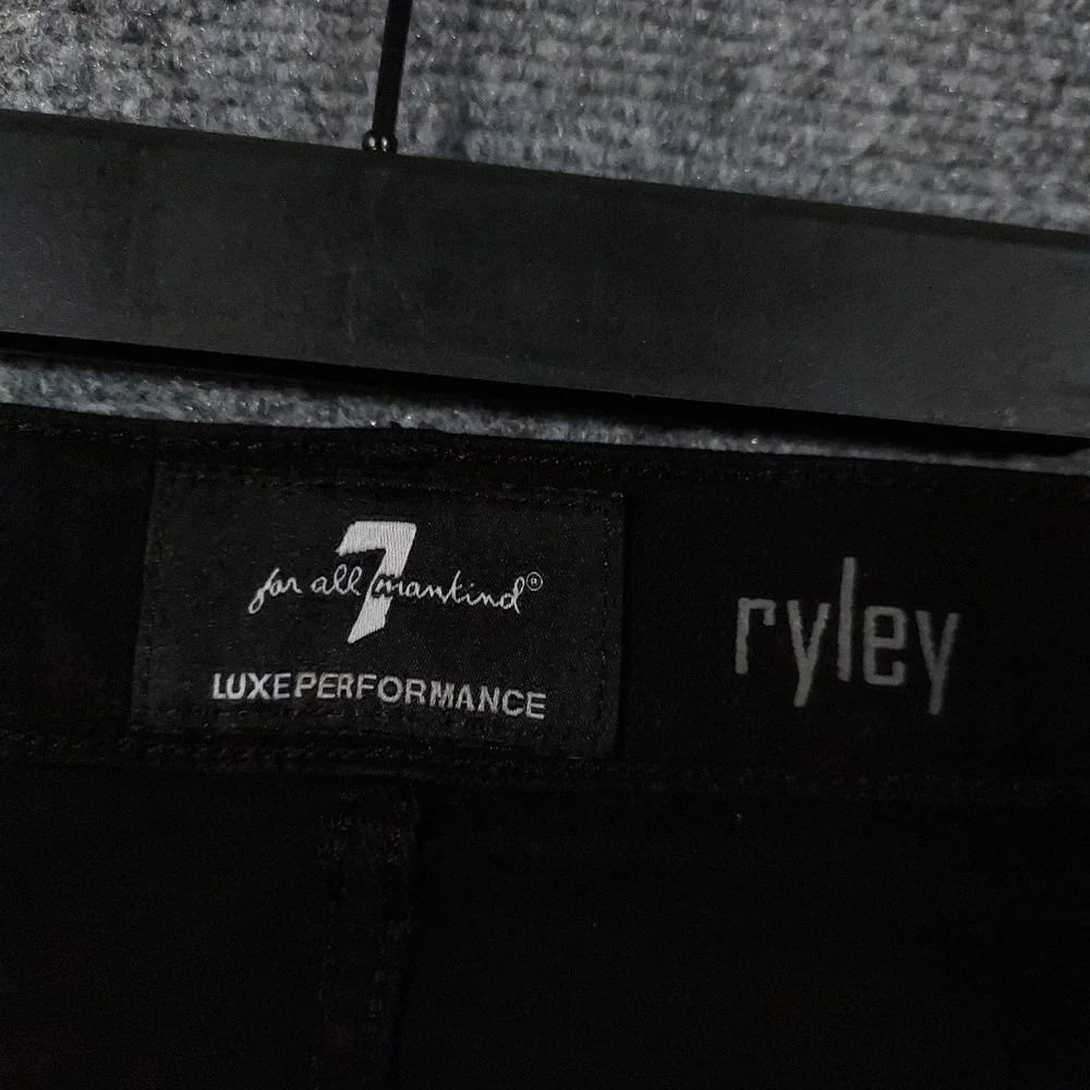 7 For All Mankind Ryley‎ Jeans Mens 40x32 Black True Skinny Luxe Performance